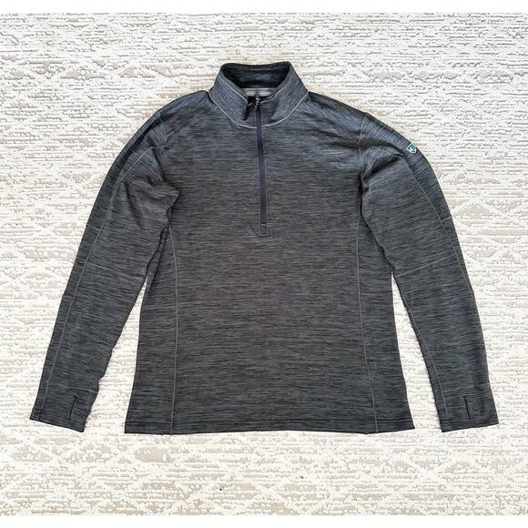KUHL Ryder 1/4 Zip Gray Pullover Long Sleeve Sweater - Picture 1 of 9